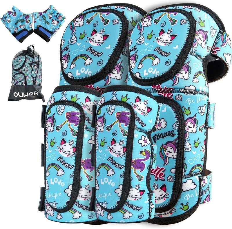 Kids Soft Knee and Elbow Pads, Children Protective Gear, Suitable for Boys and Girls Bike Ski Roller Skateboard